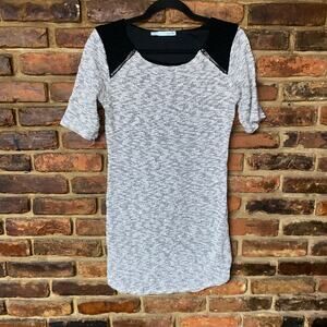 Maurices Gray knit Short Sleeve Mini Sweater Dress Women's Size XS